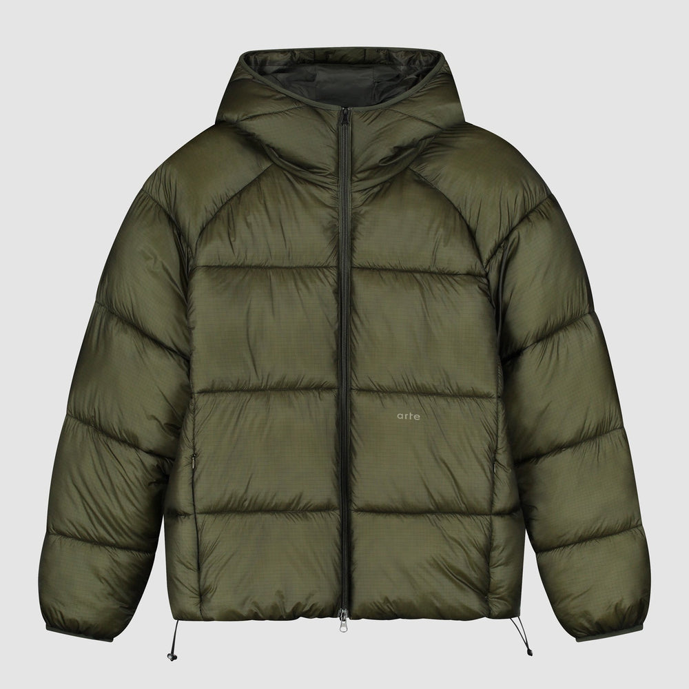 Ripstop Hooded Puffer - Green
