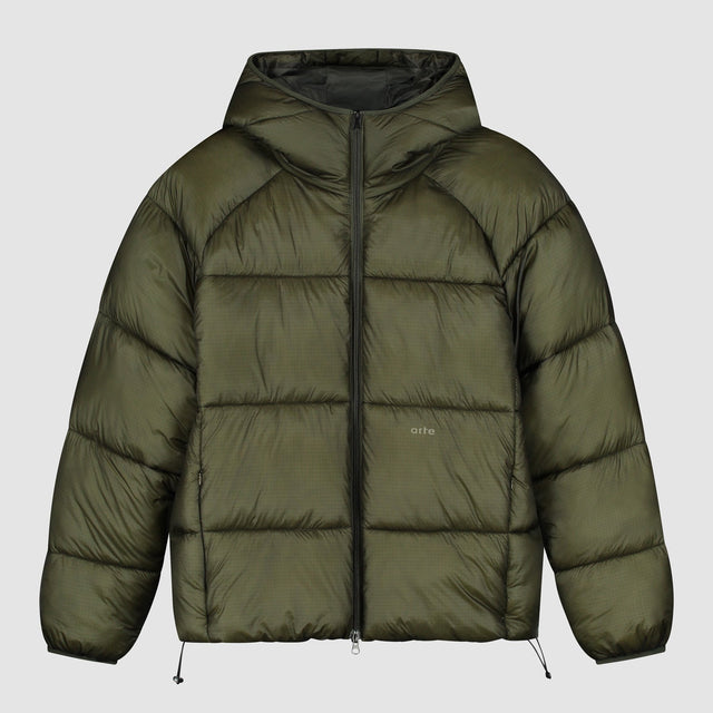 Ripstop Hooded Puffer - Green