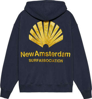 LOGO HOODIE NAVY BLAZER/SUN YELLOW