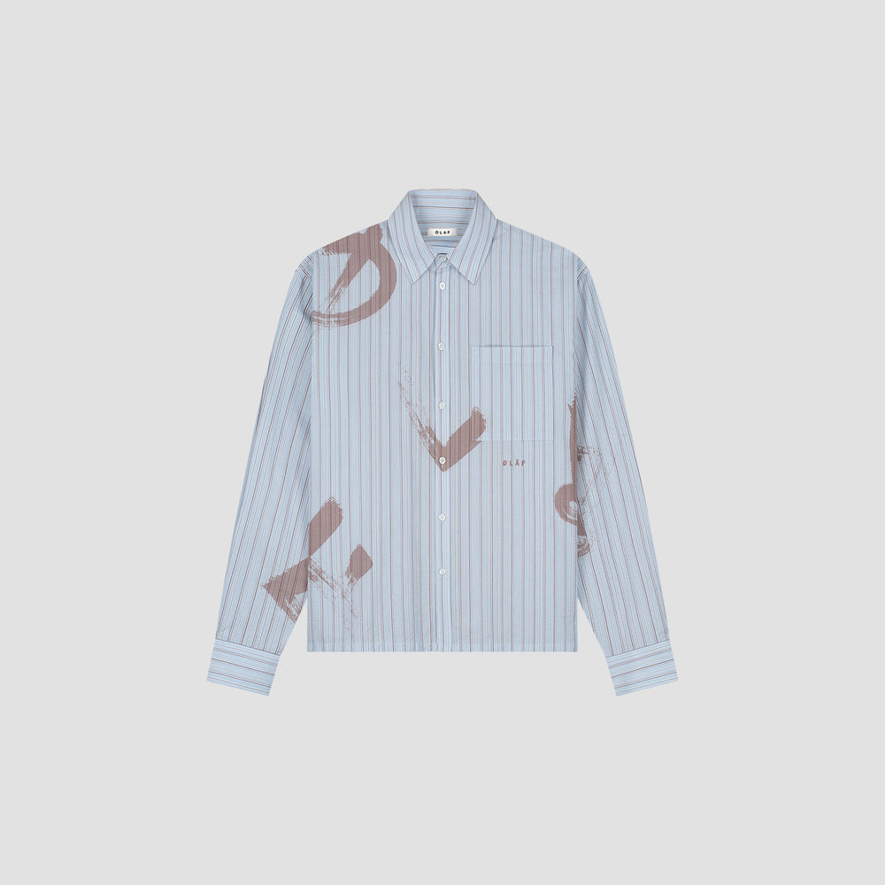 Brushstroke Logo Stripe LS Shirt