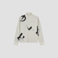 Brushstroke Logo Stripe LS Shirt