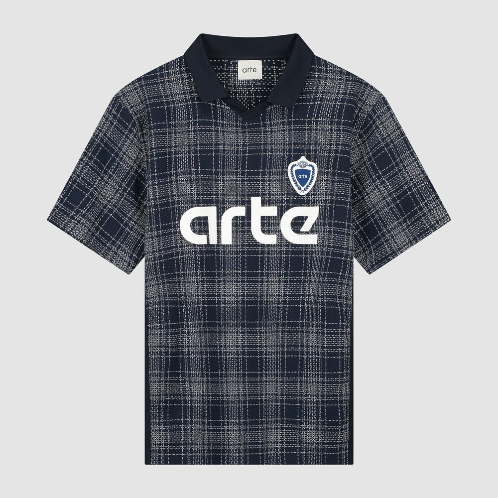 Square Collar T-shirt - Plaid
