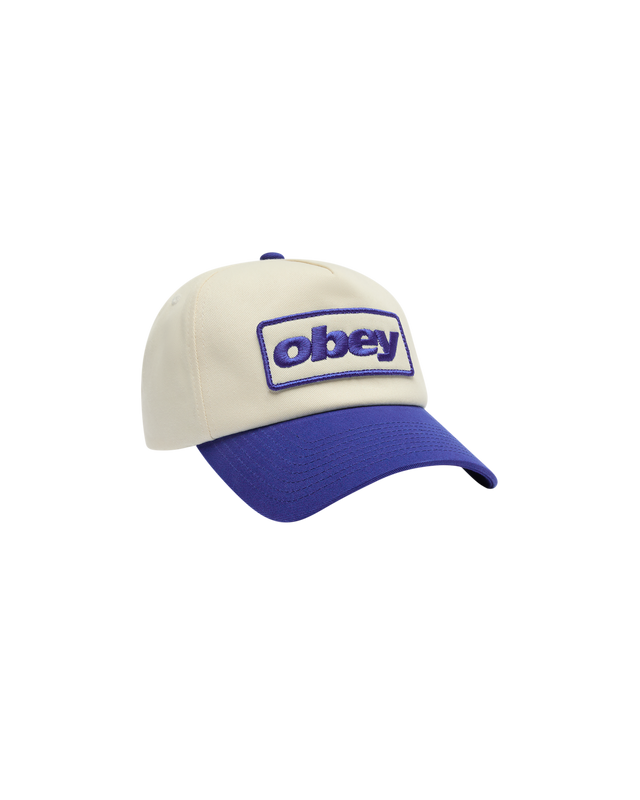 Obey ranch 5 panel snapback van OBEY in de uitvoering Cream/Royal Blue — afbeelding 2 van 3