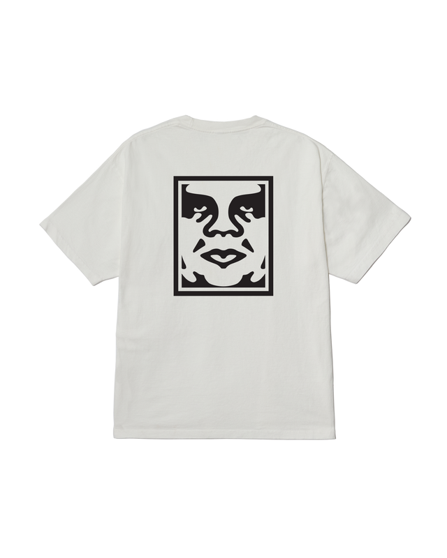 Obey bold icon face van OBEY in de kleur wit — afbeelding 1 van 3