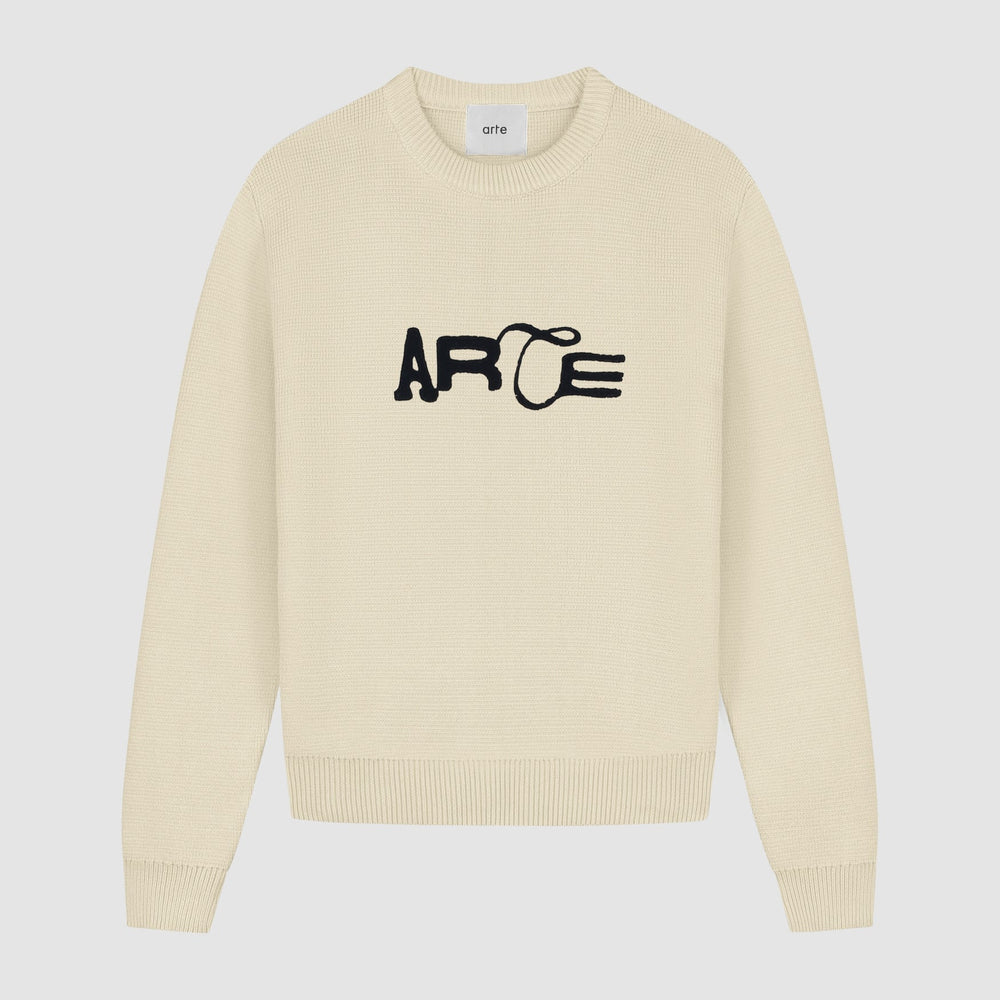Logo Knit Sweater - Cream