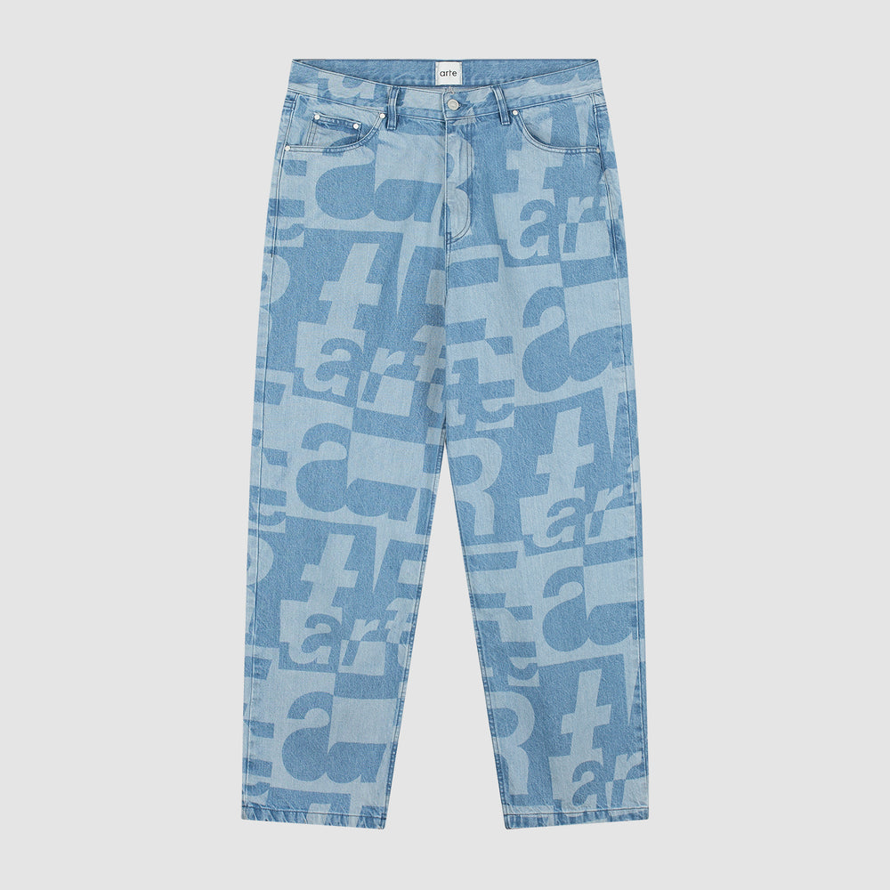 Arte Antwerp Denim Allover Pants — Raw Denim