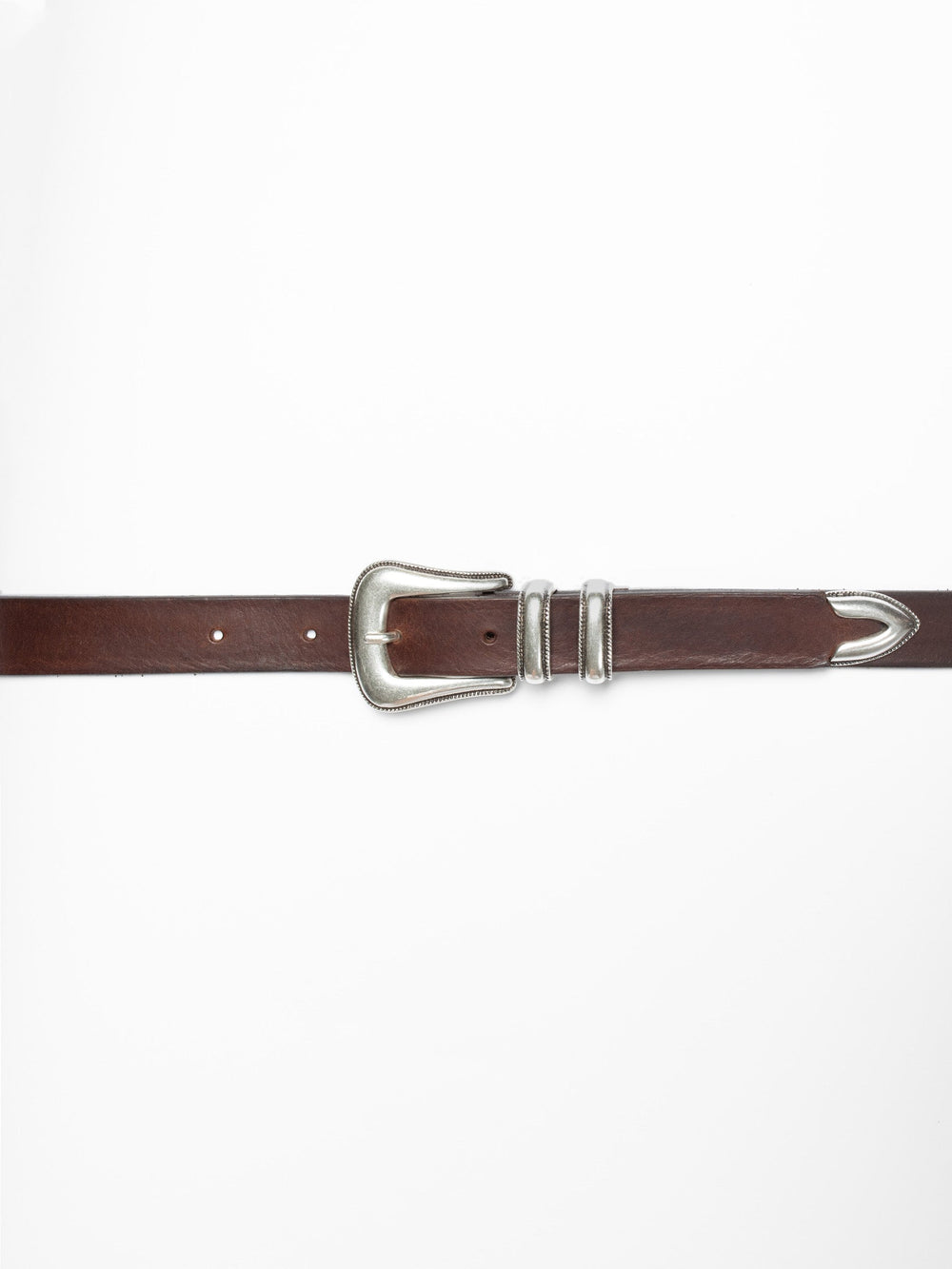 Western Silver Belt - Brown
