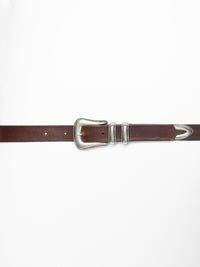 Western Silver Belt - Brown