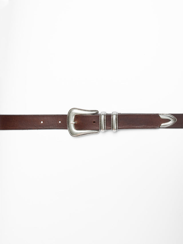 Western Silver Belt van Nudie Jeans in de kleur bruin — afbeelding 1 van 3