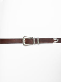 Western Silver Belt - Brown
