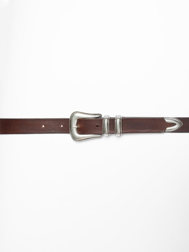Western Silver Belt van Nudie Jeans in de kleur bruin — afbeelding 2 van 3