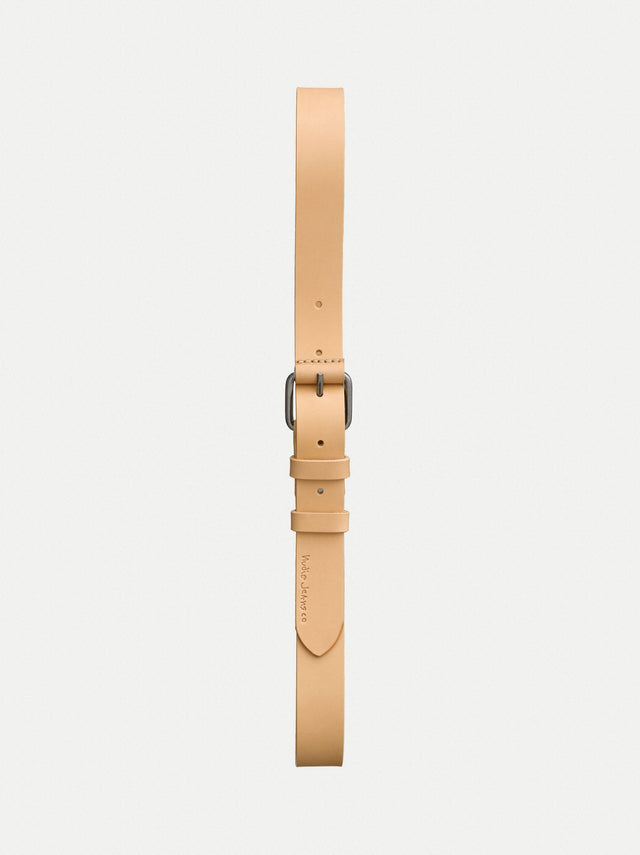 Dwayne Leather Belt van Nudie Jeans in de kleur beige — afbeelding 1 van 4