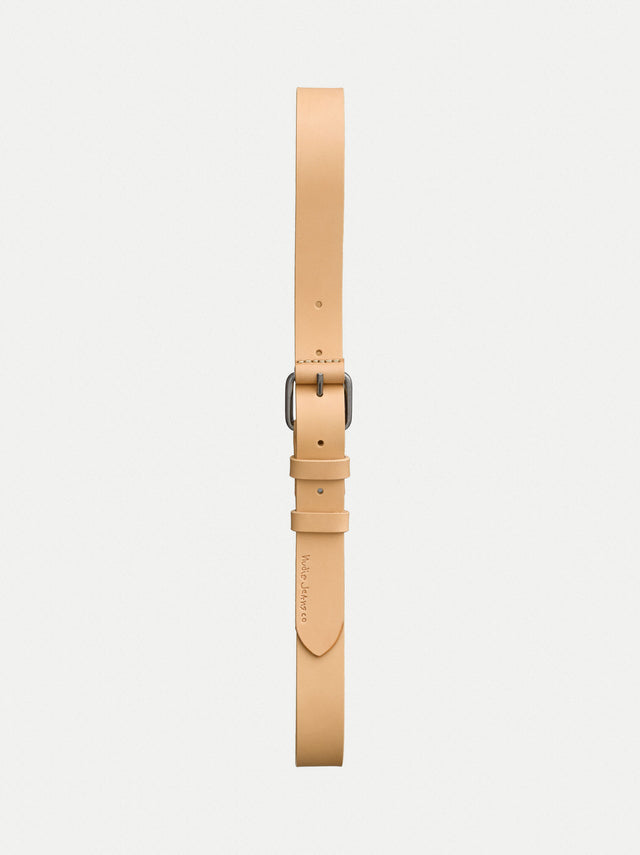 Dwayne Leather Belt van Nudie Jeans in de kleur beige — afbeelding 2 van 4