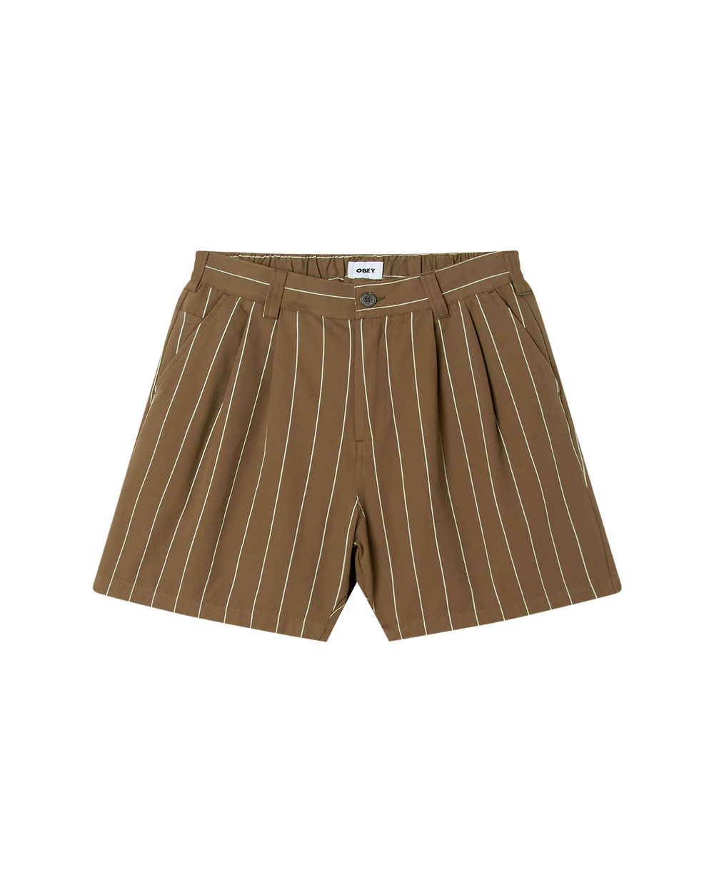 Foster stripe pleated short - Brown Stripe
