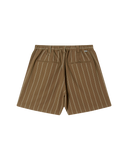 Foster stripe pleated short - Brown Stripe
