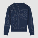 Arte Antwerp Allover Circle Logo Knit — Navy