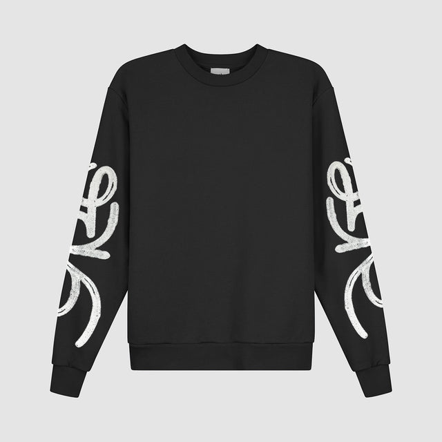 Swirl Crewneck - Black