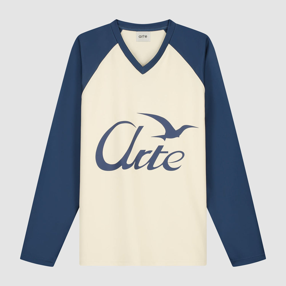 Bird Logo Longsleeve - Navy/Cream