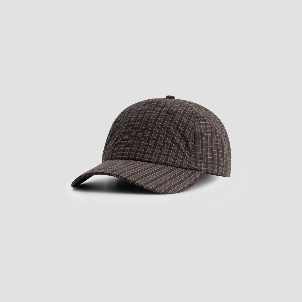 Checked 5 Panel Cap - Brown Check