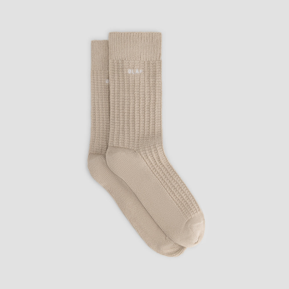 Waffle Socks - Beige