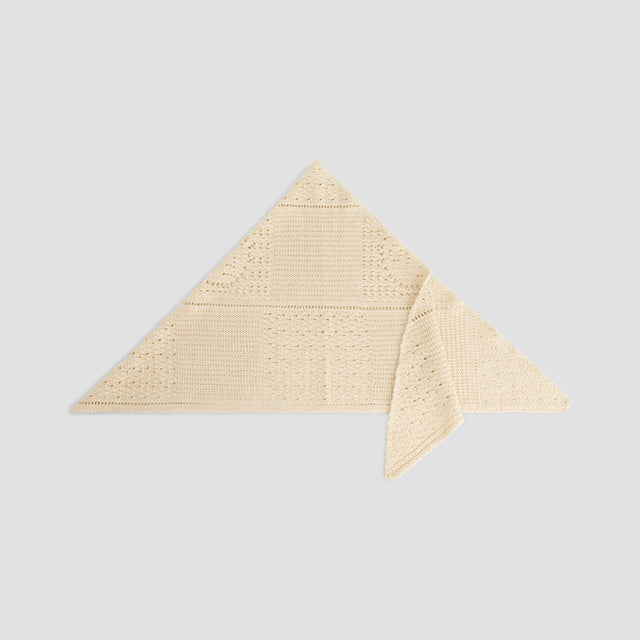 Face Logo Knit Bandana van OLAF HUSSEIN in de kleur wit