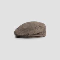 WOOL HERRINGBONE FLAT CAP