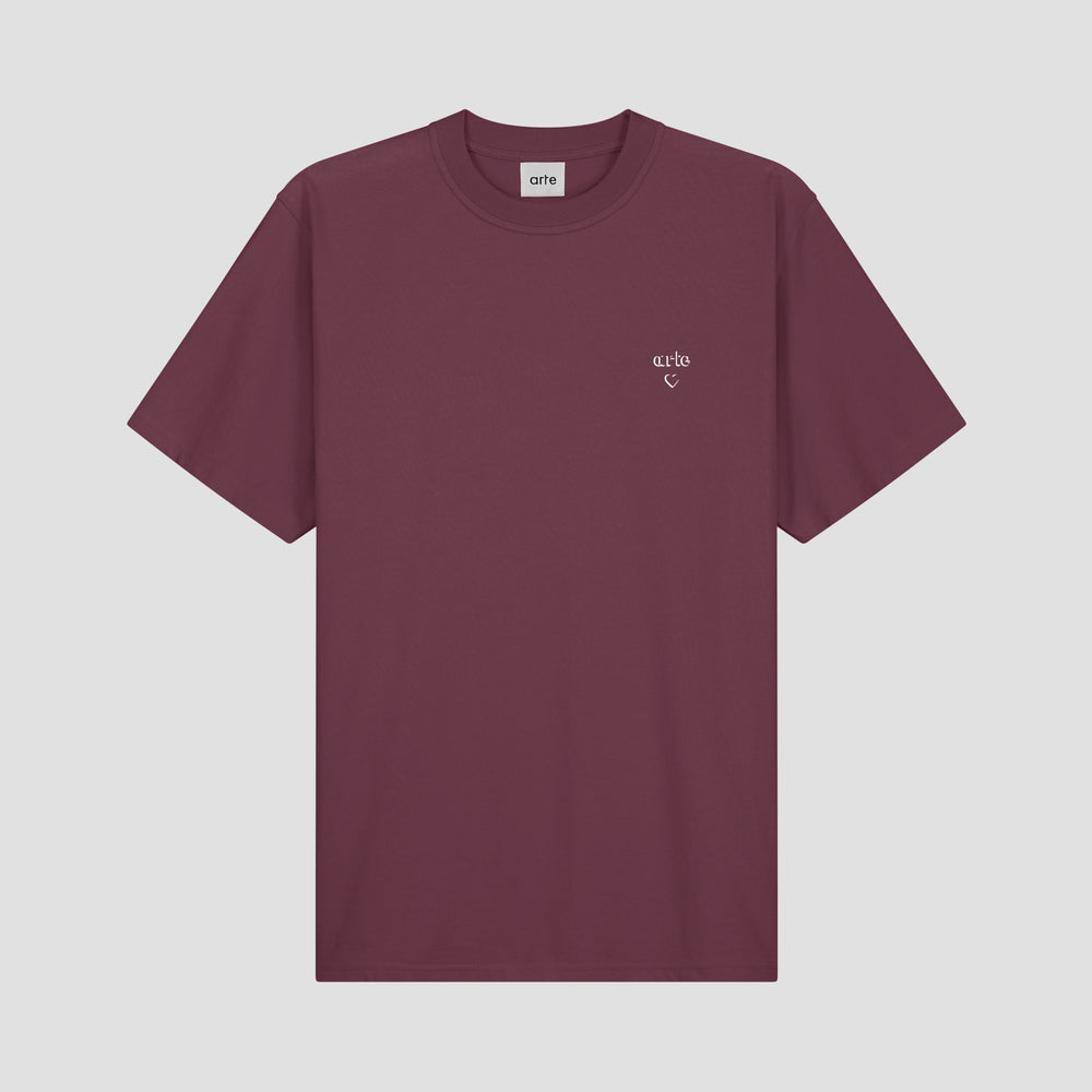Arte Heart T-shirt - Bordeaux