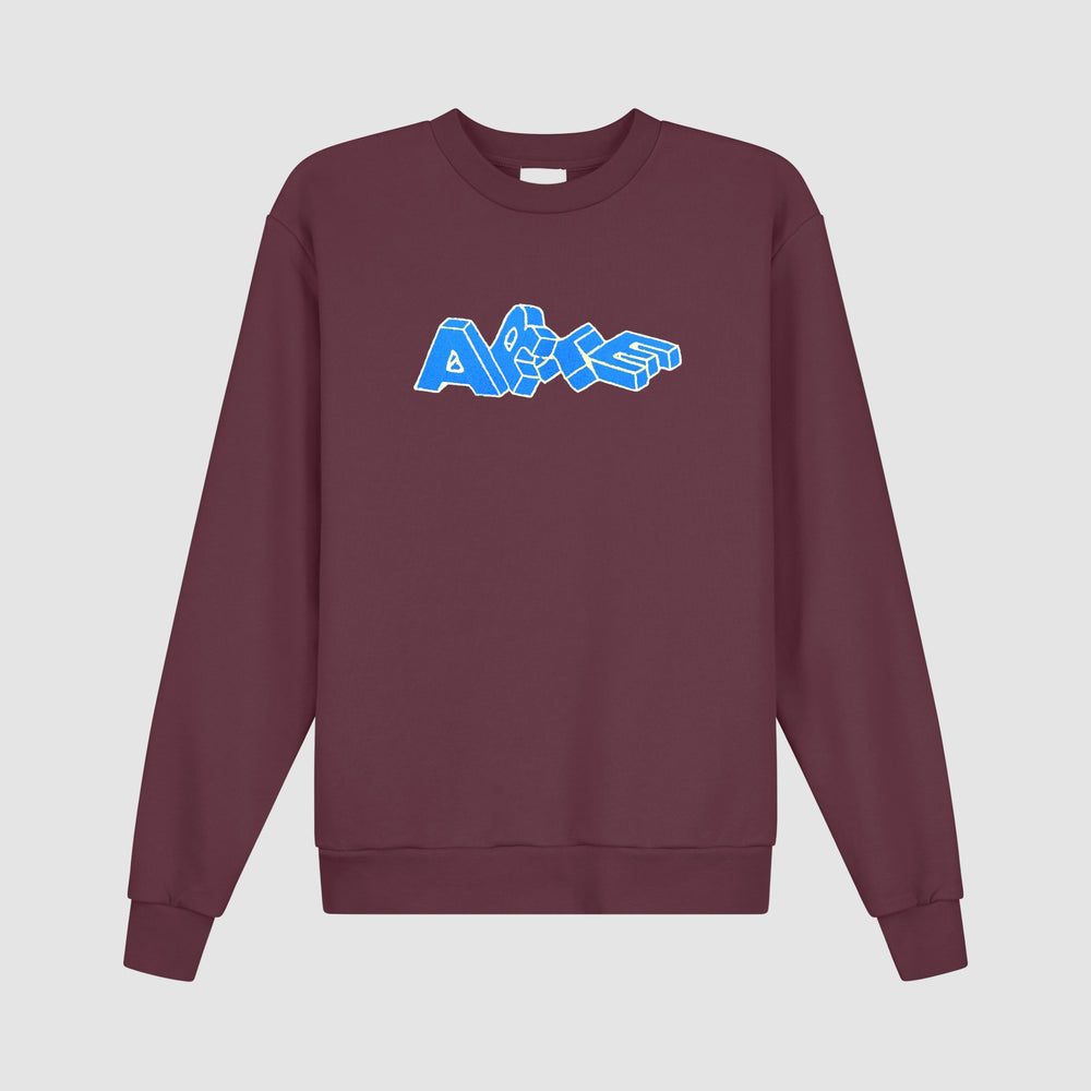 Arte Blocks Crewneck - Bordeaux