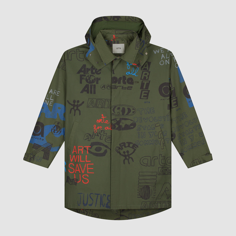 Art Saves Coat - Dark Green