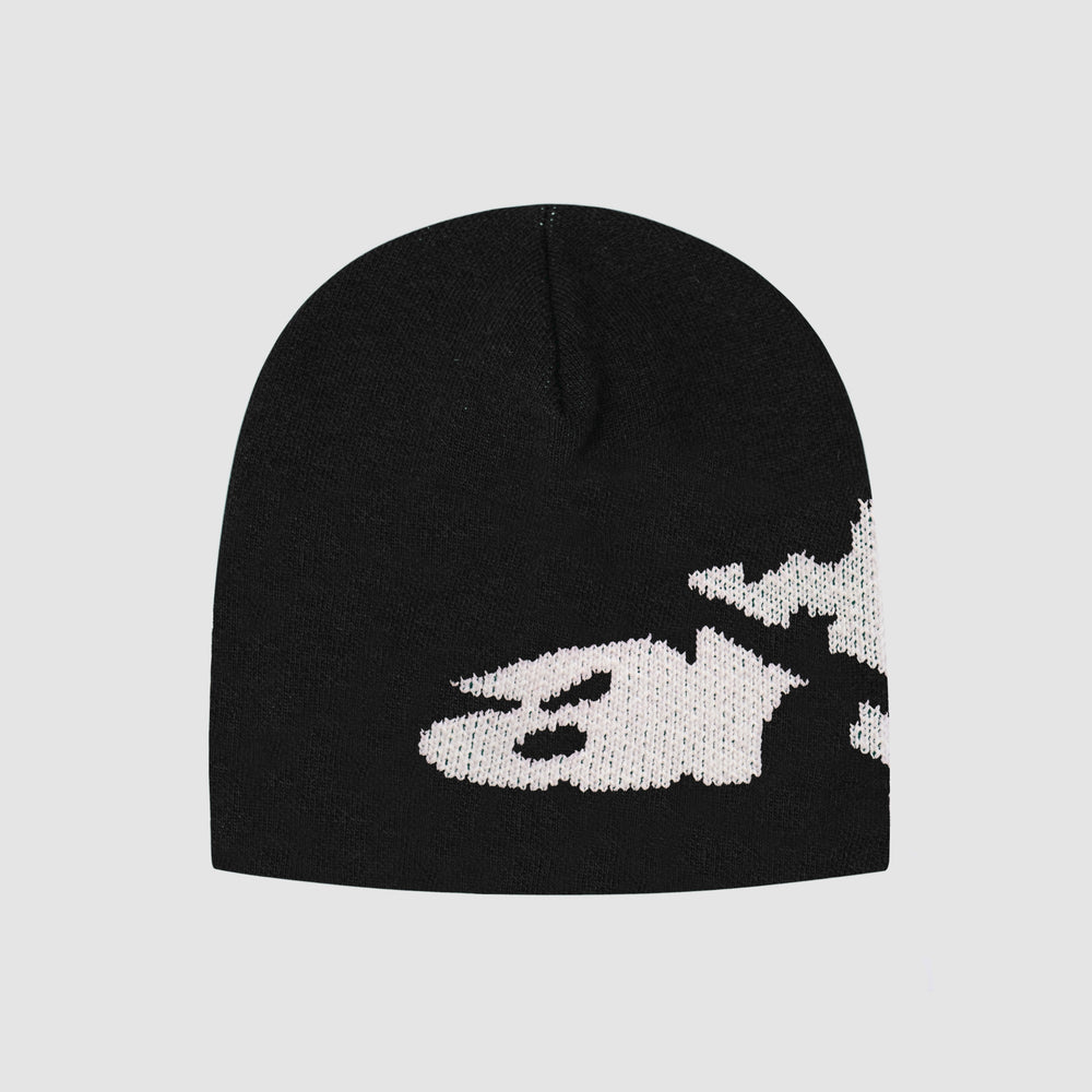 Ripped Arte Side Beanie - Black