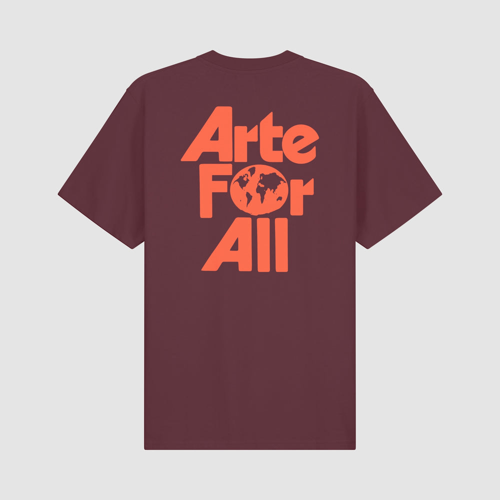 Arte For All T-shirt - Bordeaux
