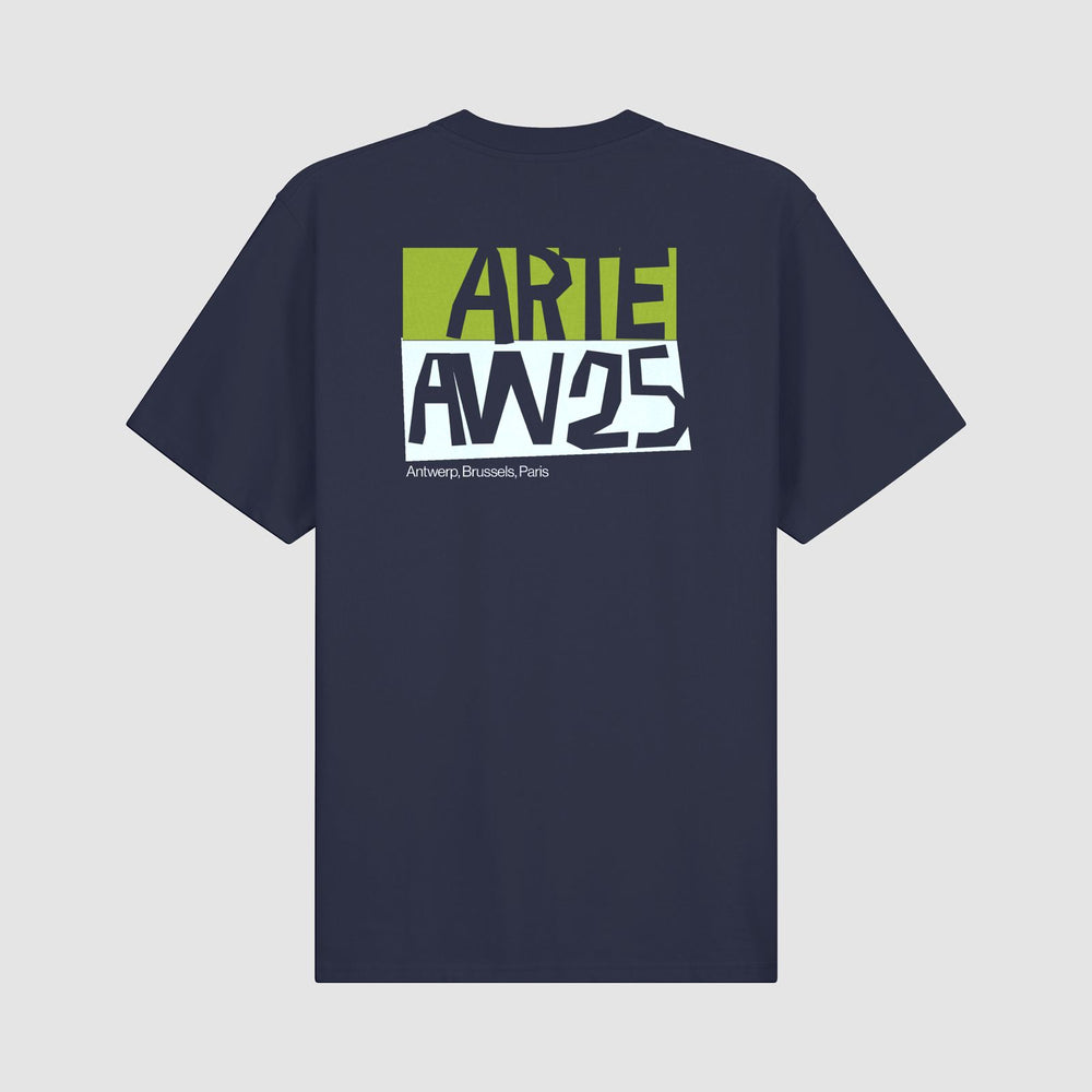 Cut Out Print T-shirt - Navy