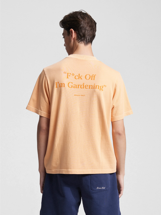 Brams Fruit Distressed F*ck Off I'm Gardening T-shirt Washed Orange