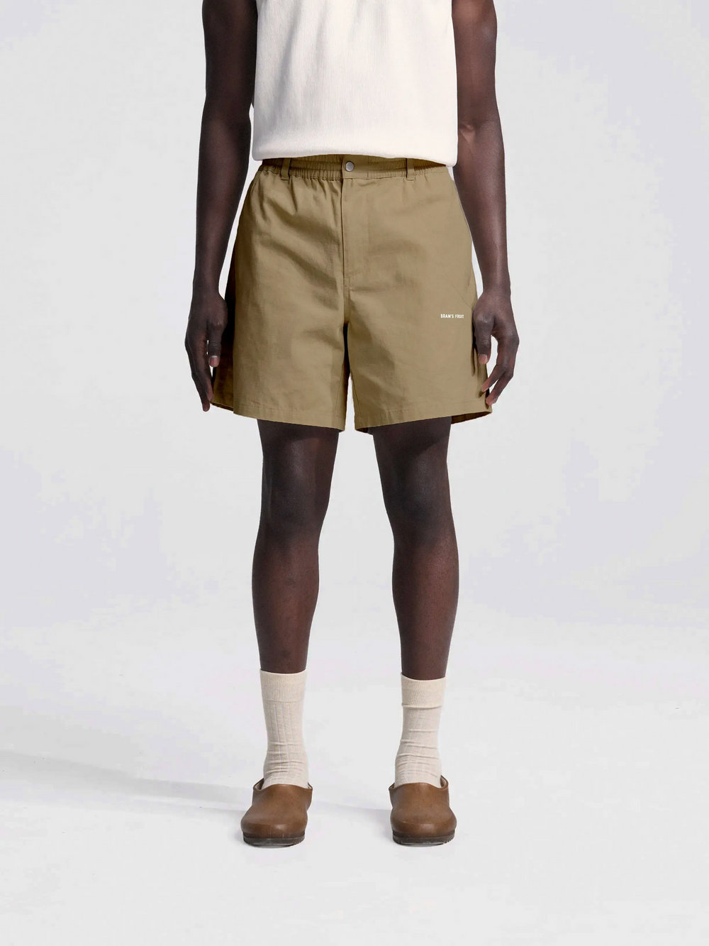 Ripstop Text Logo Shorts - Olive Green