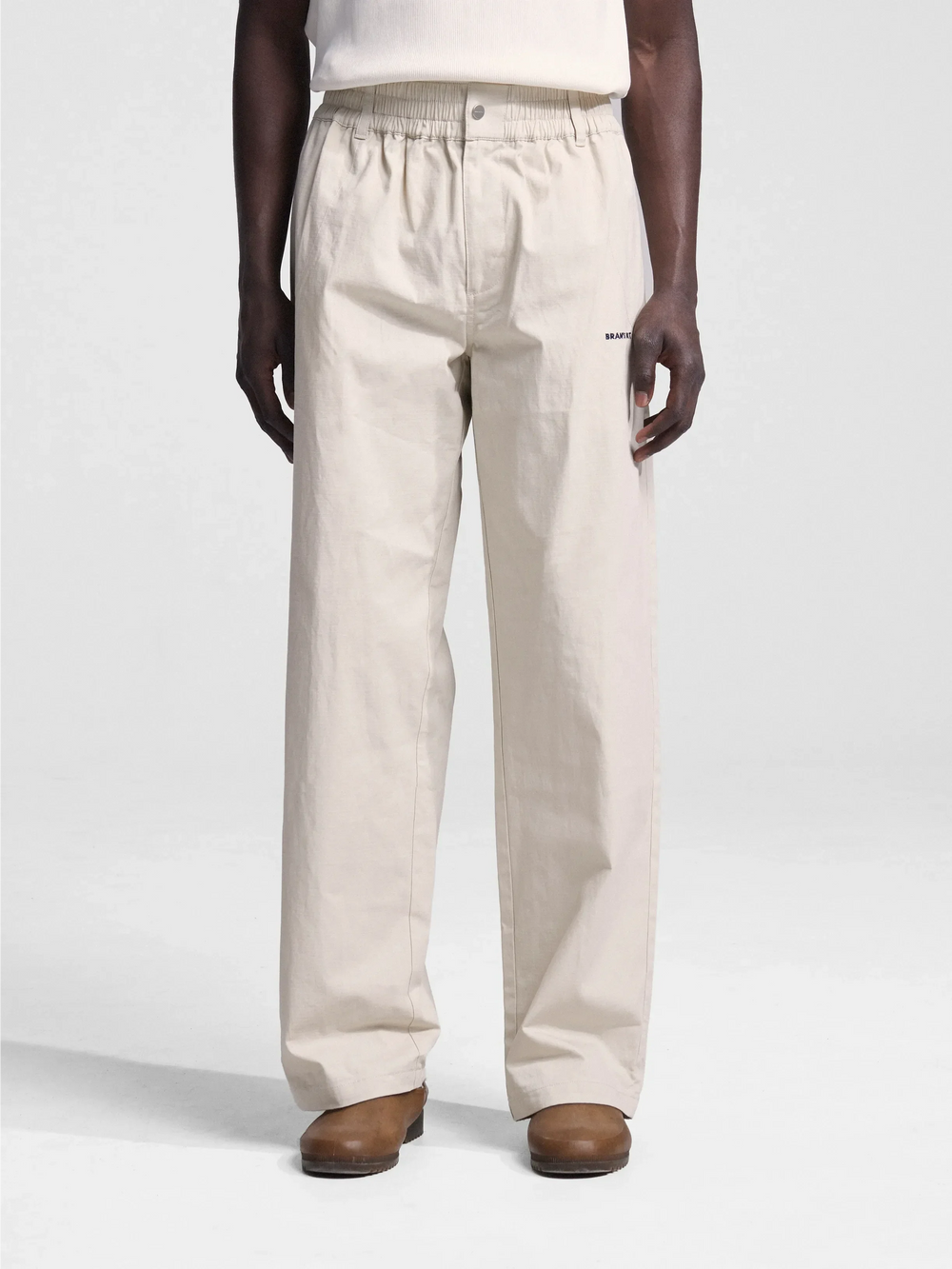 Ripstop Text Logo Pants - Off White