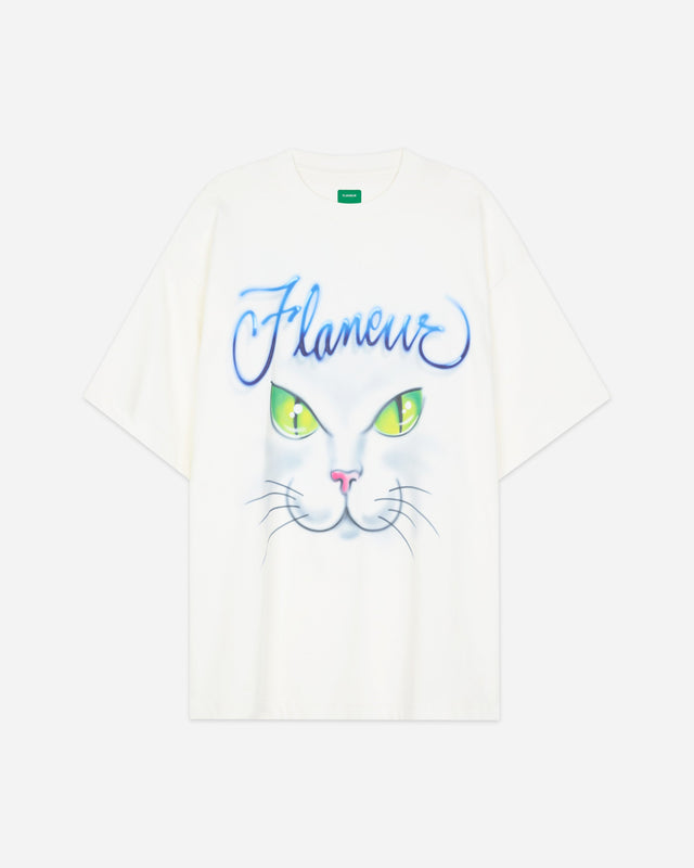 Cats T-Shirt van Flaneur in de kleur wit