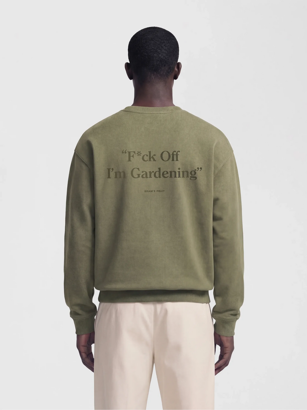 Distressed F*ck Off I'm Gardening T-shirt - Washed Olive Green