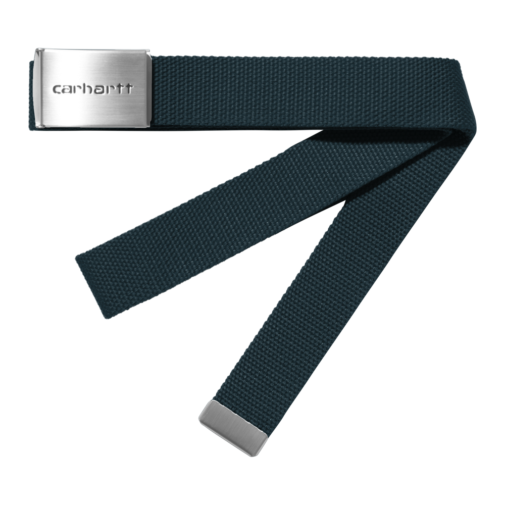 Carhartt WIP Clip Belt Chrome Hamilton Brown Product Shot 01