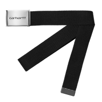 Carhartt WIP Clip Belt Chrome Black Product Shot 01