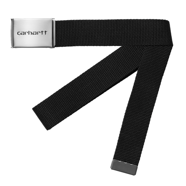 Carhartt WIP Clip Belt Chrome Black Product Shot 01