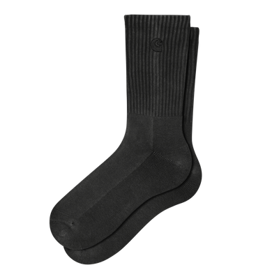 Carhartt WIP Hudson Socks Black / Chalk Wash Product Shot 01