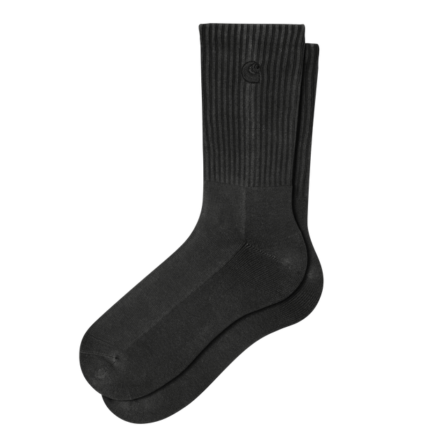 Carhartt WIP Hudson Socks Black / Chalk Wash Product Shot 01