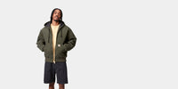 Carhartt WIP OG Active Jacket Tobacco Stone Canvas On Figure 01