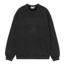 Carhartt WIP Faded Pond Corps Sweat Black Heavy Stone Wash Product Shot 01