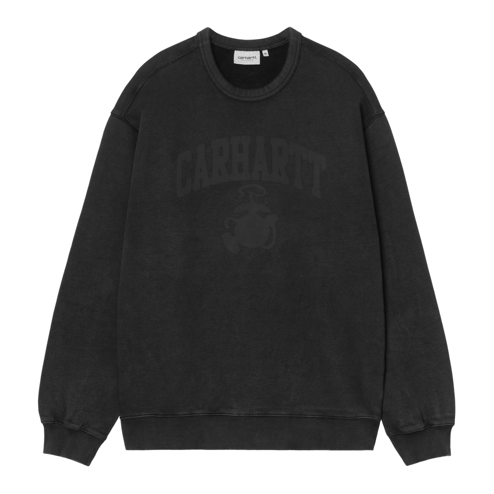 Carhartt WIP Faded Pond Corps Sweat - Washed Black