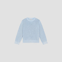WASHED KNITTED ESSENTIAL CREW NECK van OLAF HUSSEIN in de uitvoering Windsurfer — afbeelding 3 van 4