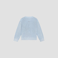 WASHED KNITTED ESSENTIAL CREW NECK van OLAF HUSSEIN in de uitvoering Windsurfer — afbeelding 4 van 4
