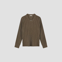 KNITTED V-NECK van OLAF HUSSEIN in de uitvoering Treehouse — afbeelding 3 van 4