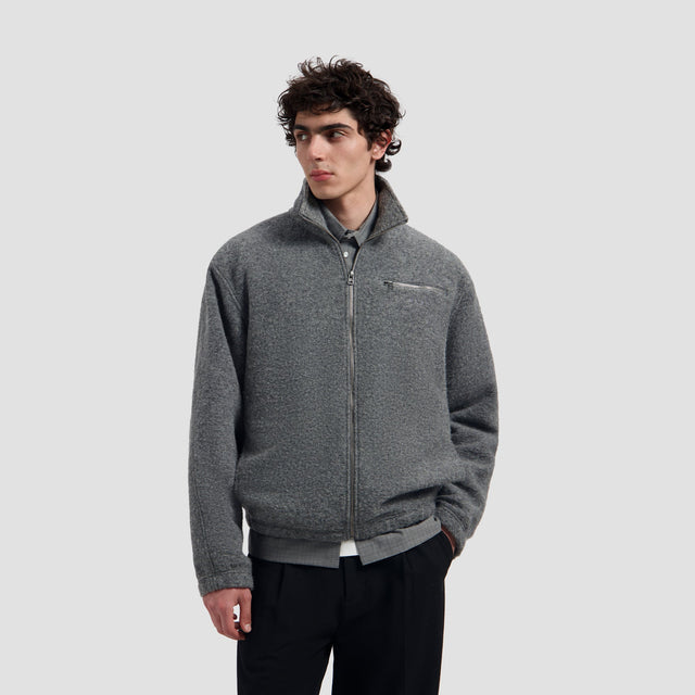 WOOL FLEECE ZIP JACKET