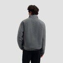 WOOL FLEECE ZIP JACKET van OLAF HUSSEIN in de kleur grijs — afbeelding 2 van 4